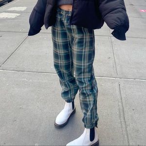 Plaid jogger pants